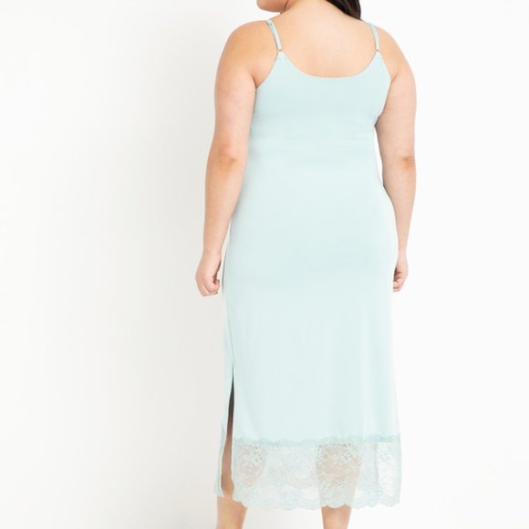 Eloquii Slip Dress with Lace Trim - Picture 2 of 3